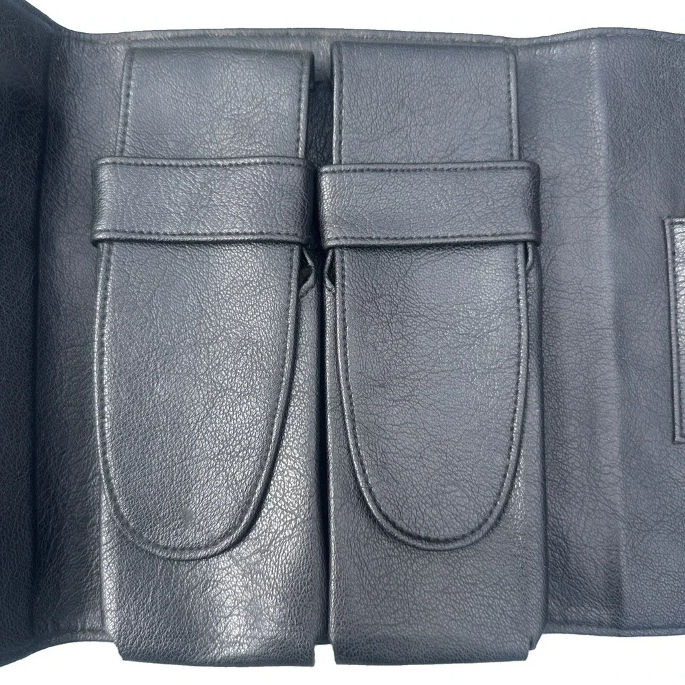 Colibri‎ Leather 4 Cigar Case Holder RARE Spain Black With Original Cutter